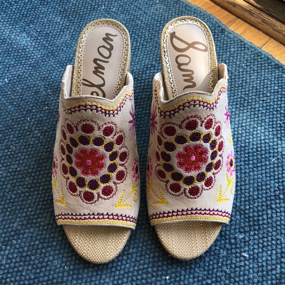 Sam Edelman Tan side mule size 7